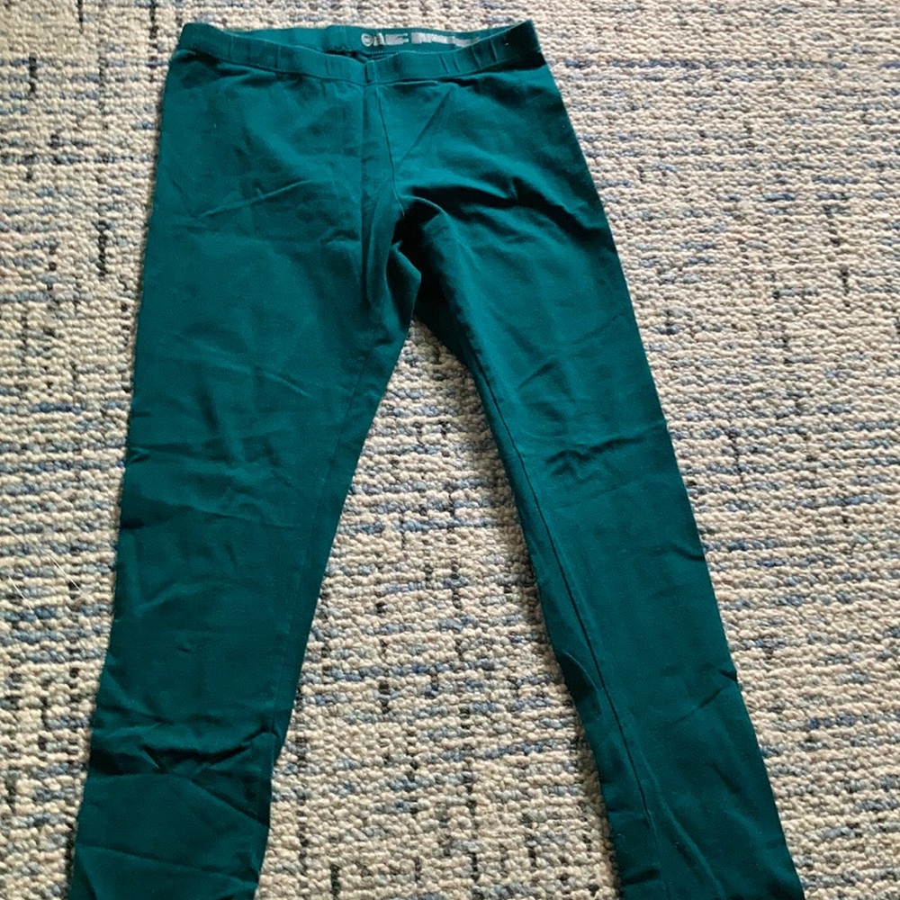 Teal/aqua/green leggings girls size 10-12